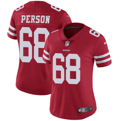 San Francisco 49ers Limited Red Women Mike Person Home NFL Jersey #68 Vapor Untouchable->san francisco 49ers->NFL Jersey